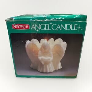 Vintage JoyBrite Angel Candle Molded Wax Angel Ring Holiday Christmas Decor NIB
